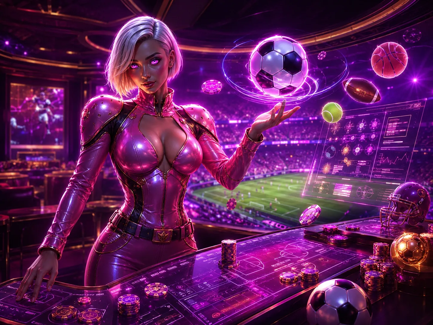Hologram Sports Chips Betting Arena